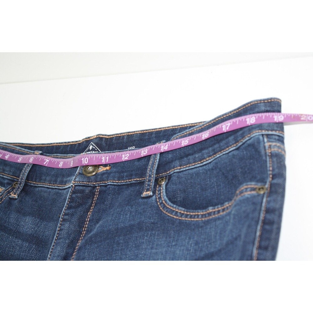 St Johns Bay Blue Jeans Womens sz16P Dark Wash Stretch Denim Casual Hi Rise - Picture 8 of 11